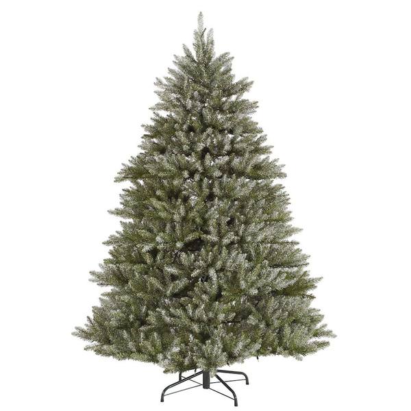 7.5' x 61" Artificial Frosted Hampton Fir