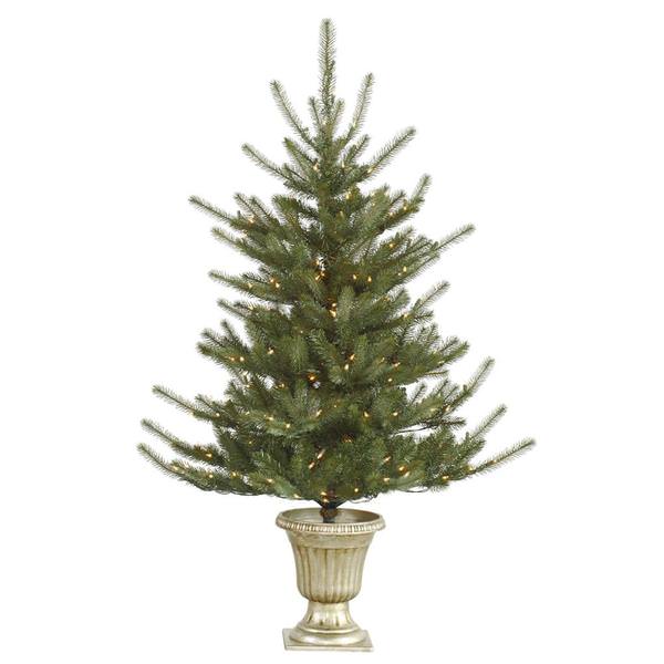 5' x 44" Artificial Potted Colorado Spruce 280 Warm White LED Lights