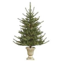 Vickerman 5' x 44" Artificial Potted Colorado Spruce 280 Multi-Color LED Lights