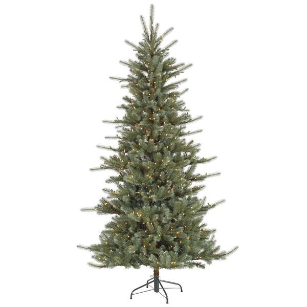 4.5' x 42" Artificial Colorado Blue Spruce 250 Clear Lights