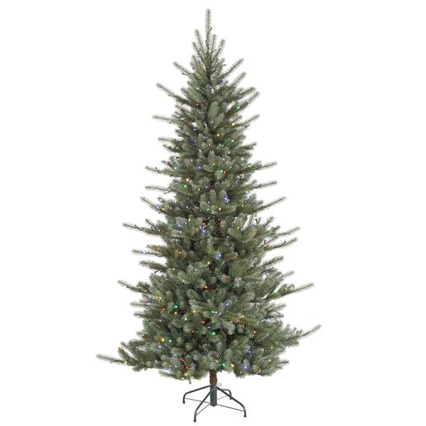 4.5' x 42" Artificial Colorado Blue Spruce 240 Multi-Color Wide Angle LED Lights