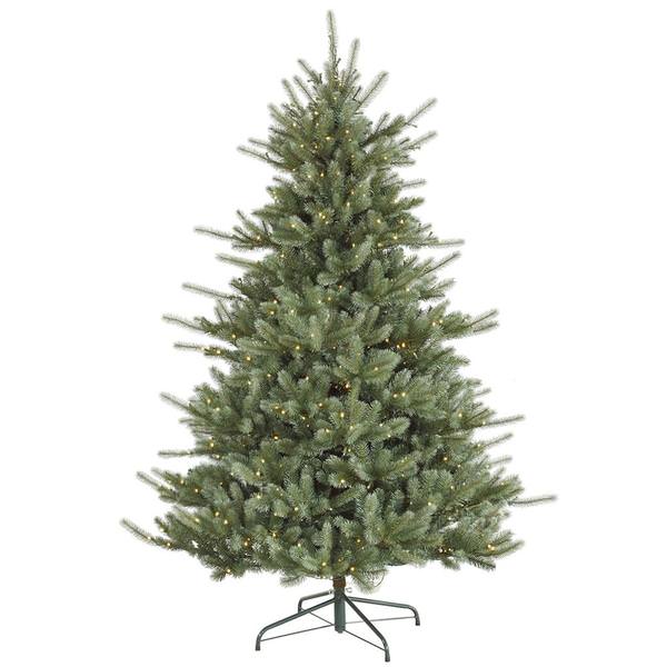6.5' x 56" Artificial Colorado Blue Spruce 480 Warm White Wide Angle LED Lights