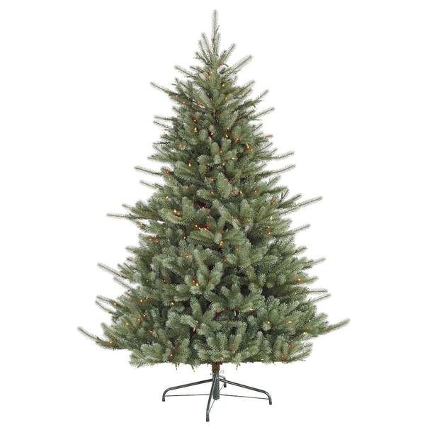 7.5' x 63" Artificial Colorado Blue Spruce 700 Multi-Color Lights
