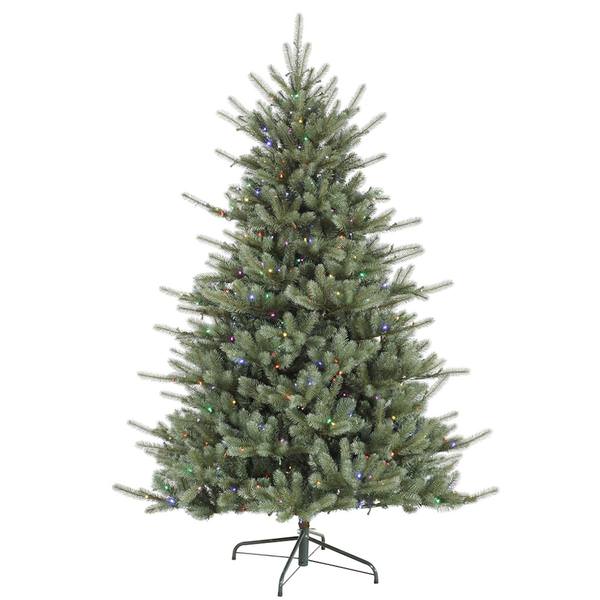 9' x 68" Artificial Colorado Blue Spruce 880 Multi-Color Wide Angle LED Lights