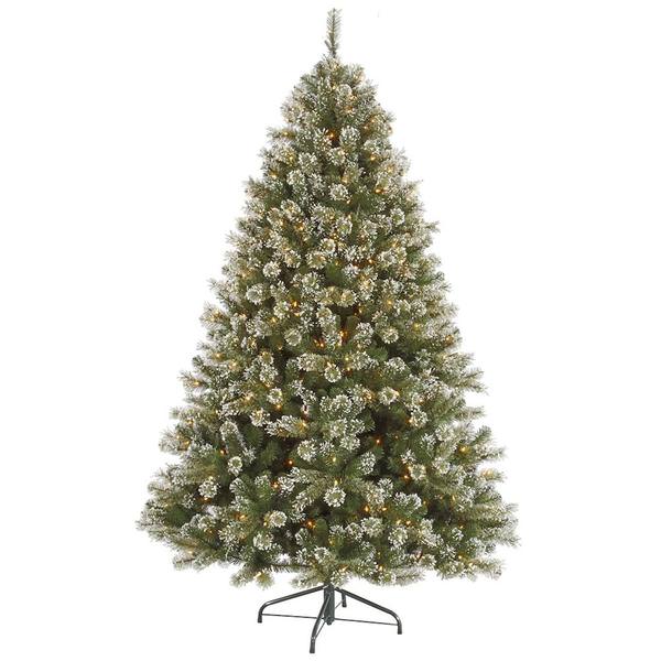 3' x 30" Artificial Frosted Cashmere Pine 100 Clear Lights