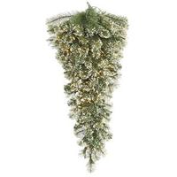 Vickerman 36" Artificial Frosted Cashmere Teardrop 40 Warm White Wide Angle LED Lights