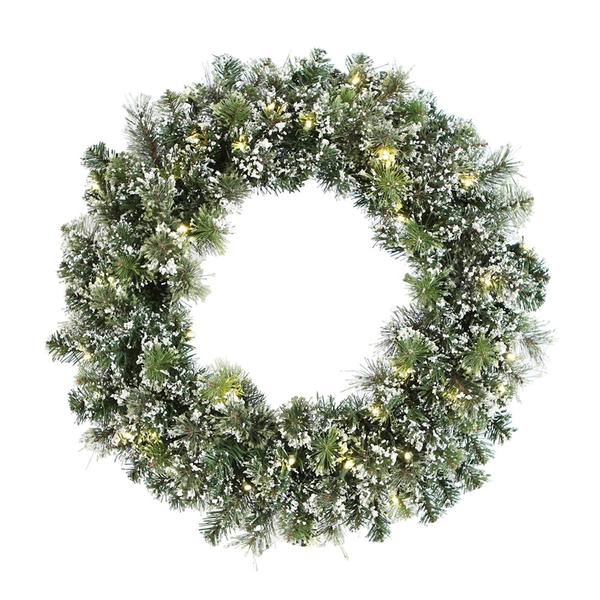 24" Artificial Frosted Cashmere 40 Warm White Wide Angle LED Lights