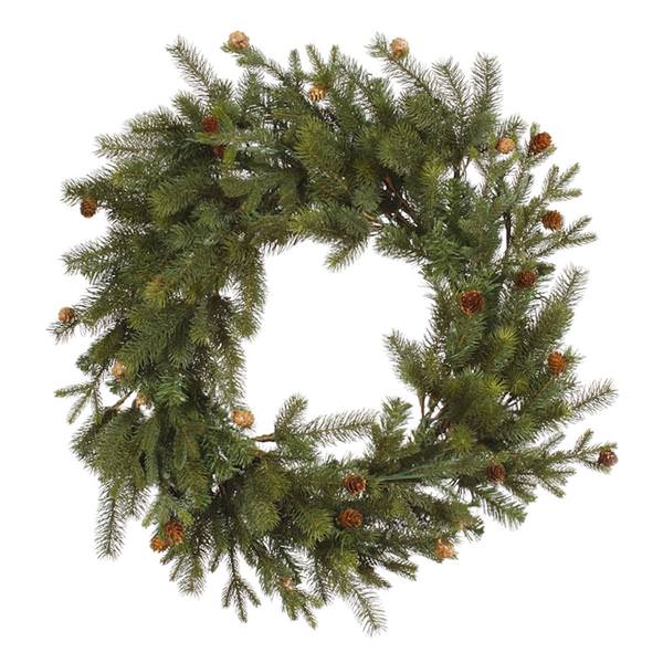24" Artificial Balsam Mix Pine with Pine Cones