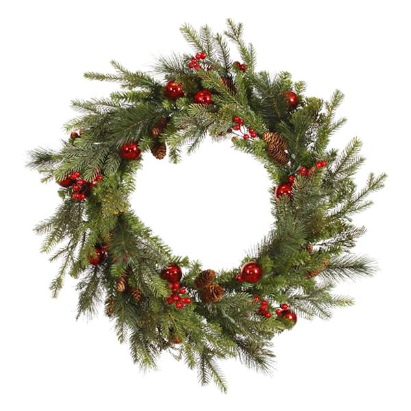 24" Artificial Mixed Red Berry-Ball