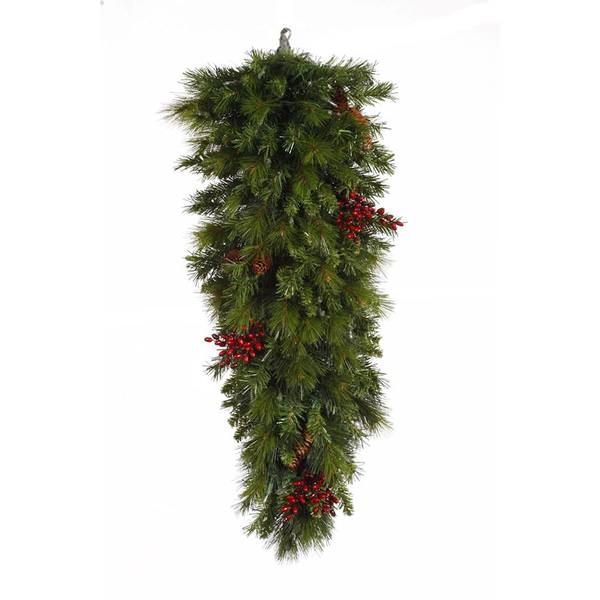 32" Artificial Mixed Red Berry Cone Teardrop