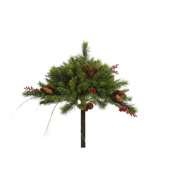 16" x 33" Artificial Mixed Red Berry Cone