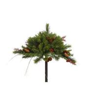 Vickerman 16" x 33" Artificial Mixed Red Berry Cone