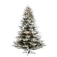 Vickerman 7.5' x 64" Artificial Flocked Kentucky Pine 950 Clear Lights