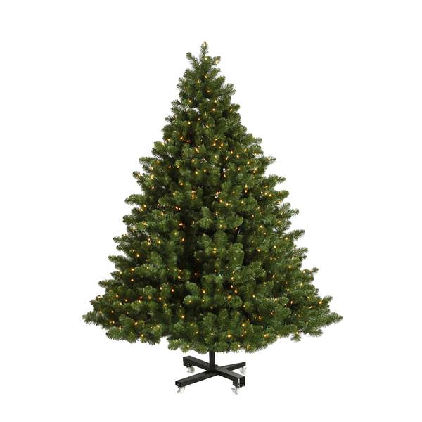 9.5' x 80" Artificial Grand Teton 1,400 Warm White LED Lights