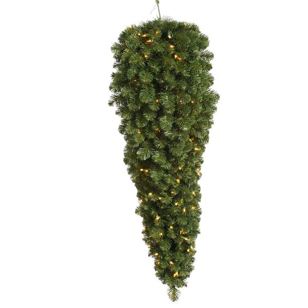36" Artificial Grand Teton Teardrop 50 Clear Miniature Lights
