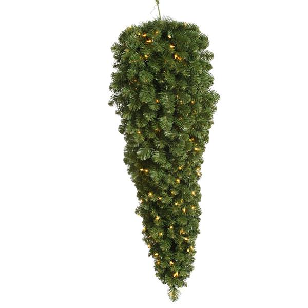 48" Artificial Grand Teton Teardrop 100 Warm White LED Lights