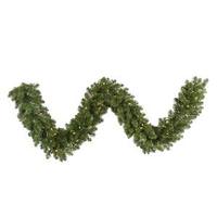 Vickerman 9' x 14" Artificial Grand Teton Garland 100 Warm White Wide Angle LED Lights