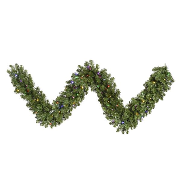 9' x 14" Artificial Grand Teton Garland 100 Multi-Color Wide Angle LED Lights
