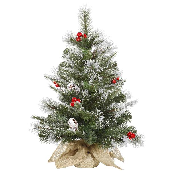24" x 14" Artificial Frosted Pine Berry 35 Clear Lights