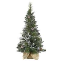 Vickerman 36" x 22" Artificial Flocked Needle Mixed Pine 50 Clear Lights