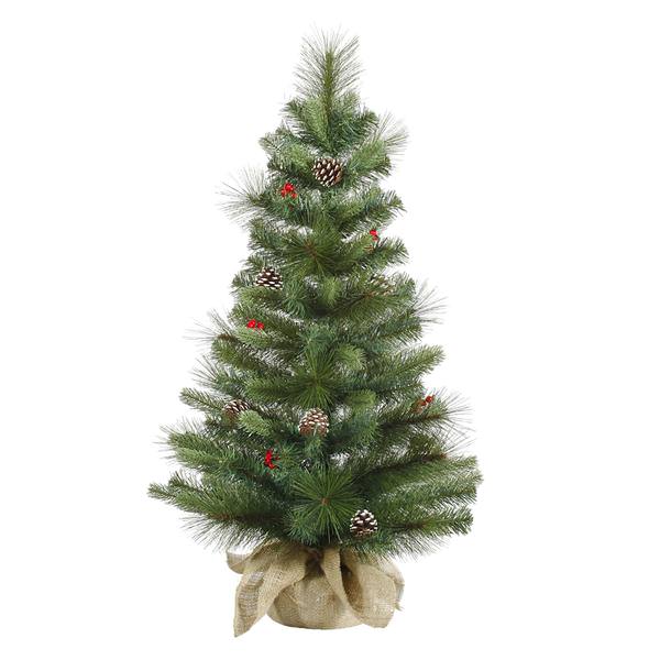 36" x 22" Artificial Mixed Pine 35 Clear Lights