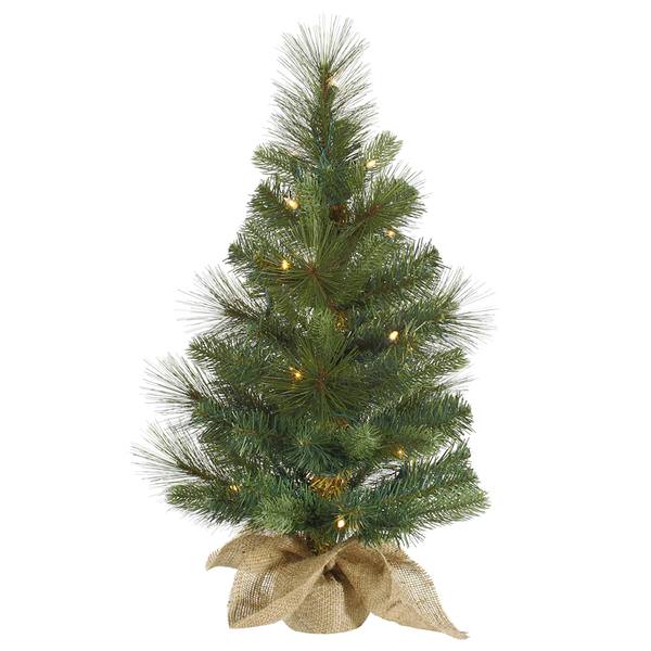 24" x 14" Artificial Mixed Pine 20 Clear Lights
