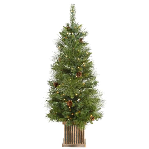 4' x 20" Artificial Mixed Pine 100 Clear Lights