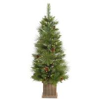 Vickerman 4' x 20" Artificial Mixed Pine 100 Clear Lights