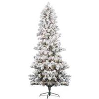 Vickerman 6' x 38" Artificial Heavy Flocked Pine 300 Clear Lights