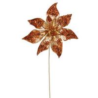 Vickerman 21" Copper Beaded Poinsettia Stem