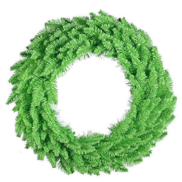 24" Artificial Lime Wreath 50 Lime Lights