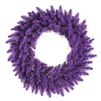 Vickerman 24" Artificial Purple Wreath 50 Purple Miniature Lights