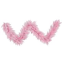 Vickerman 9' x 14" Artificial Pink Fir Garland 100 Pink Miniature Lights