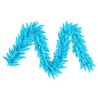 Vickerman 9' x 14" Artificial Sky Blue Garland 100 Sky Blue Lights