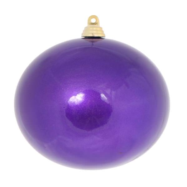 4" Purple Candy Finish Ball Ornament (4 pack)