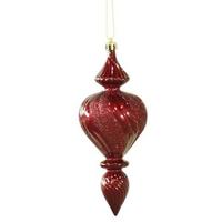 Vickerman 7" Burgundy Candy Finish Finial Ornament (3 pack)