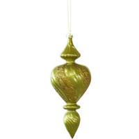 Vickerman 7" Dark Olive Candy Finish Finial Ornament (3 pack)