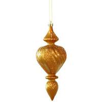 Vickerman 7" Burnished Orange Candy Finish Finial Ornament (3 pack)