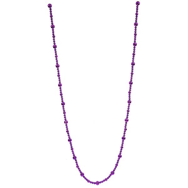 9' Purple Shiny Faceted Ball Garland Ornament