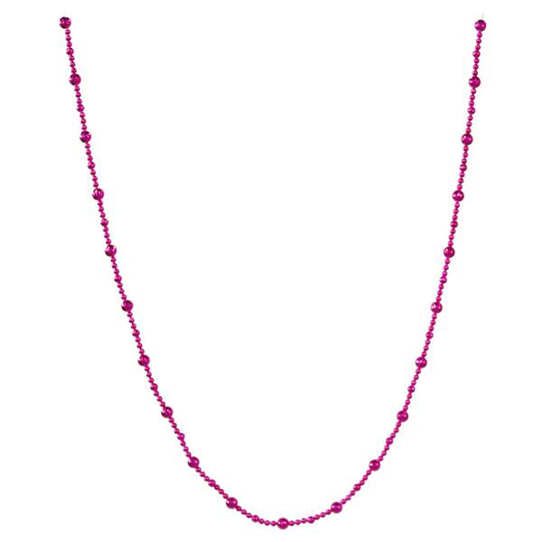 9' Cerise Shiny Faceted Ball Garland Ornament