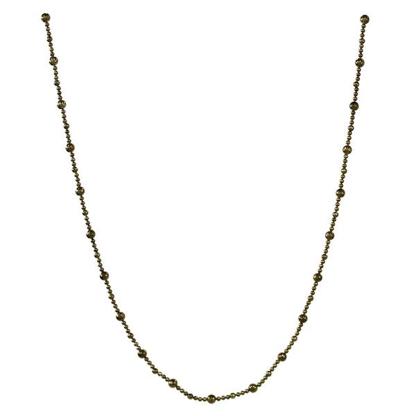 9' Chocolate Shiny Faceted Ball Garland Ornament