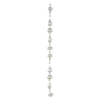 Vickerman 6' Silver Shiny Glitter Ornament Drop