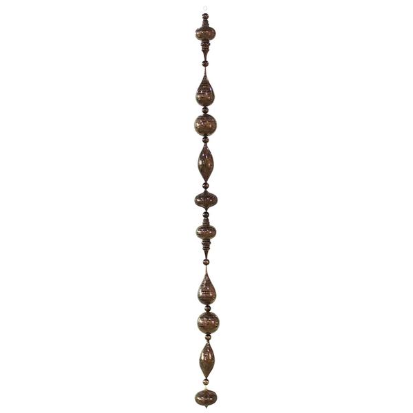 6' Chocolate Shiny Glitter Ornament Drop