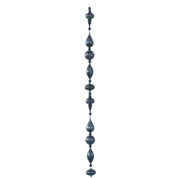 6' Sea Blue Shiny Glitter Ornament Drop