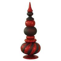 Vickerman 32" Burgundy Matte Glitter Finial Tree Ornament