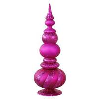 Vickerman 32" Cerise Matte Glitter Finial Tree Ornament