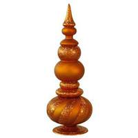 Vickerman 32" Burnished Orange Matte Glitter Finial Tree Ornament