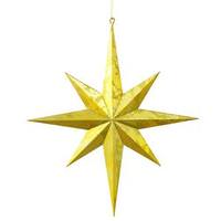 Vickerman 15.75" Gold Foil Candy Finish 8 Point Star Ornament