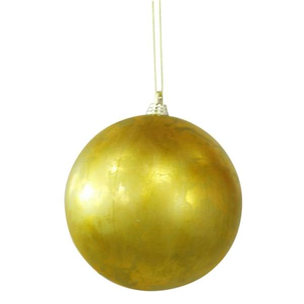 4.75" Antique Gold Foil Finish Ball Ornament