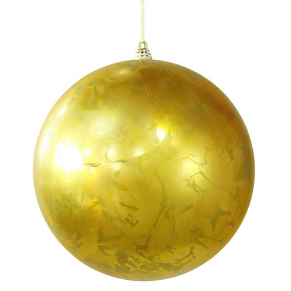 12" Antique Gold Foil Finish Ball Ornament
